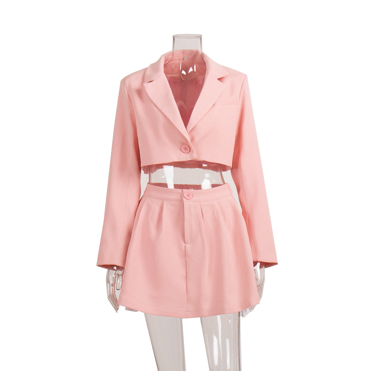 Cardydony Women's Chic Power Suit Ensemble: Y2K Blazer & Mini Skirt Set