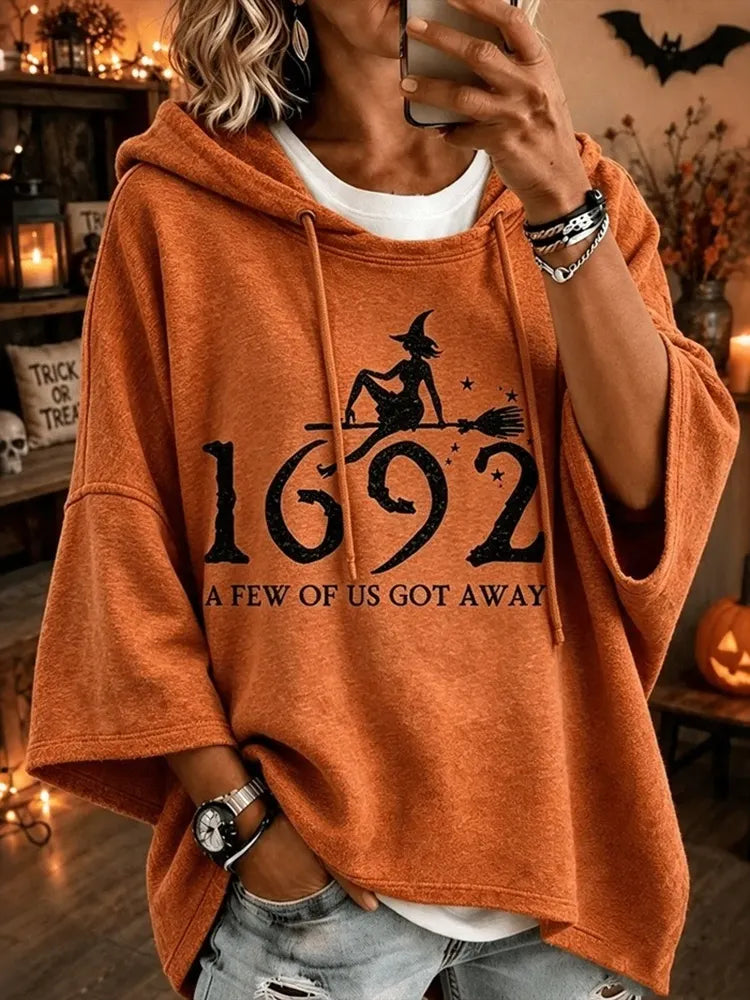 Cardydony Women's Retro Halloween Print Comfortable Warm Sweatshirt