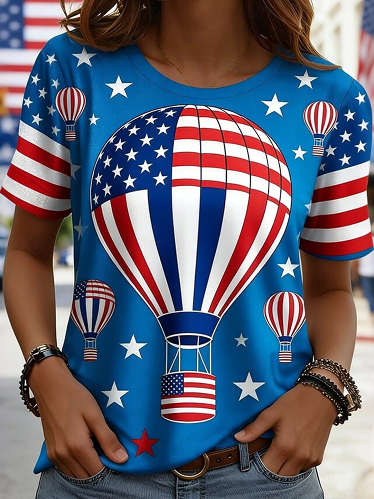 Cardydony Women's American 250th Anniversary Print T Shirt
