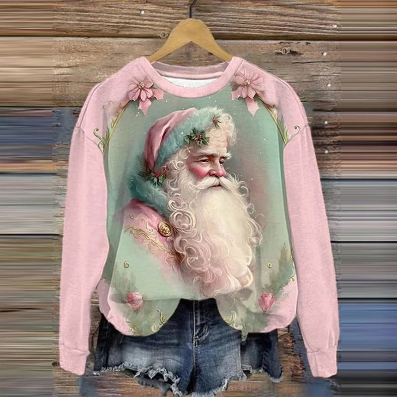 Cardydony Christmas Print Casual Sweatshirt