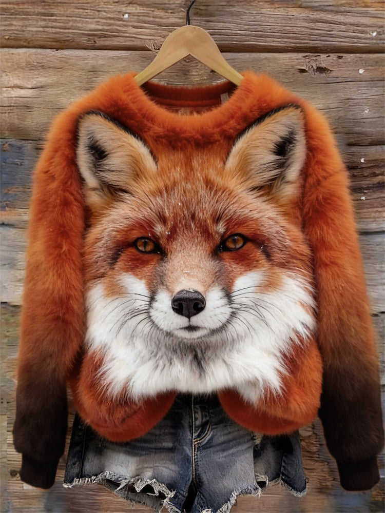 Cardydony Forest Fox Inspired Cozy Plush Sweatshirt