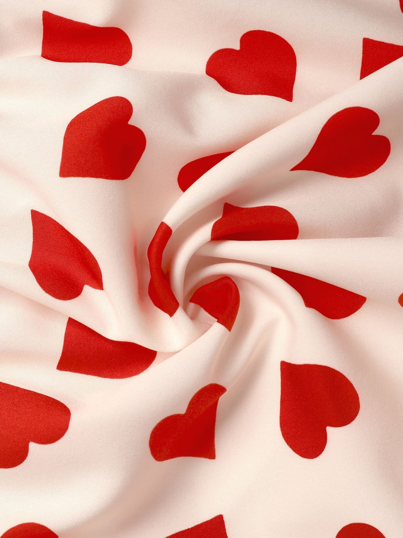 Cardydony Women's Red Heart Print Bow Top – Flowy Sleeveless Blouse for Summer Love Looks