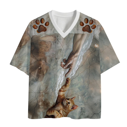 Cardydony Men's Creation Of Cat Mesh Jersey
