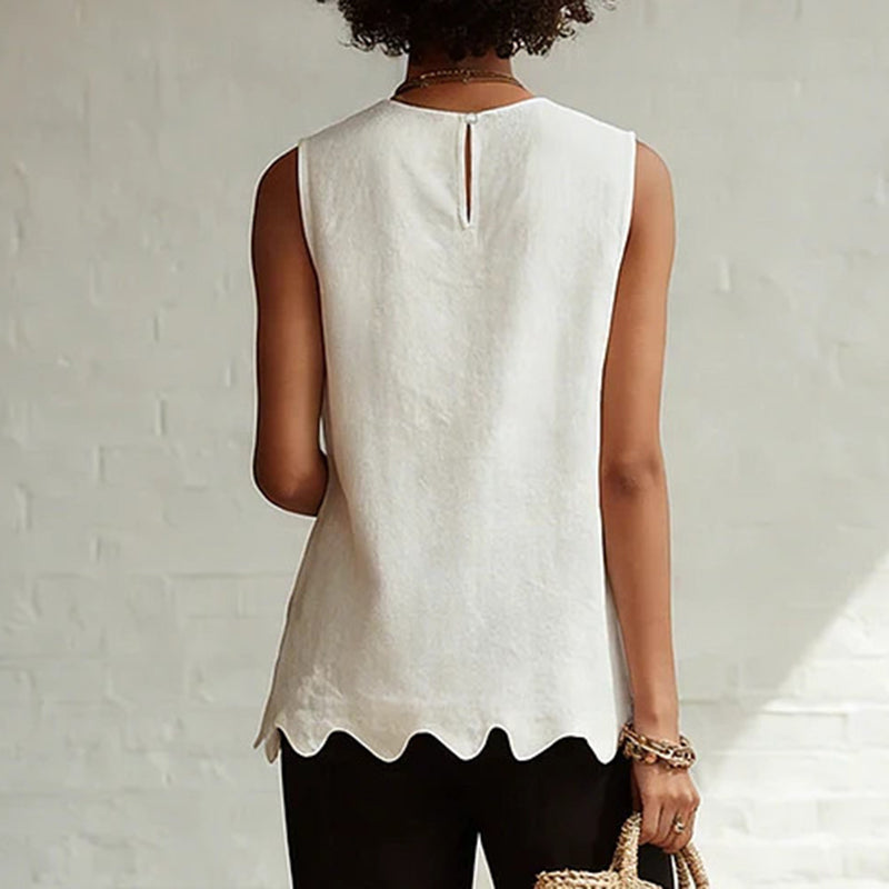 Cardydony Elegant Minimalist Wavy Design Vest