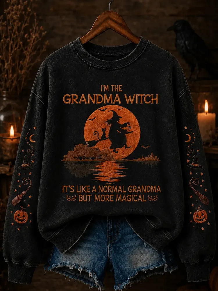 Cardydony Women's Halloween Art Print Casual Sweatshirt