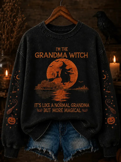 Cardydony Women's Halloween Art Print Casual Sweatshirt