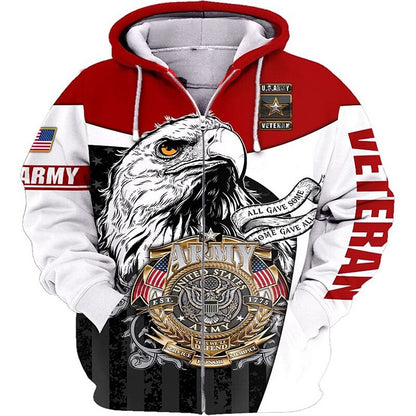 Cardydony Men's Retro Us America 250 Year Anniversary With Eagle Pattern Hoodie