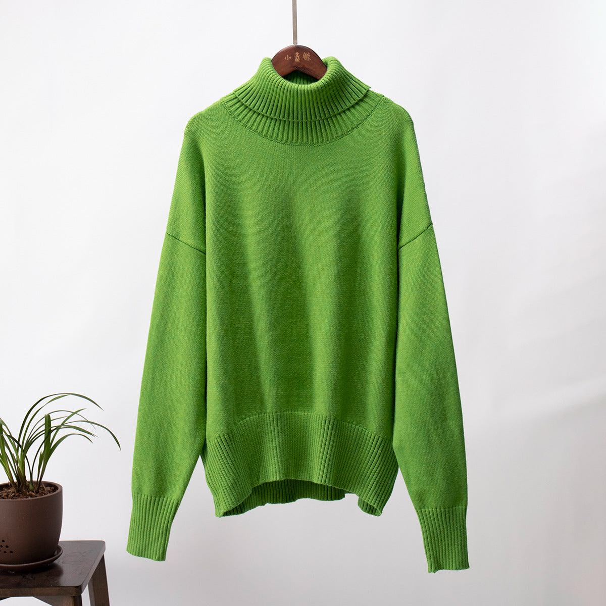 Cardydony Women's Chunky Knit Oversized Ribbed Turtleneck Sweater