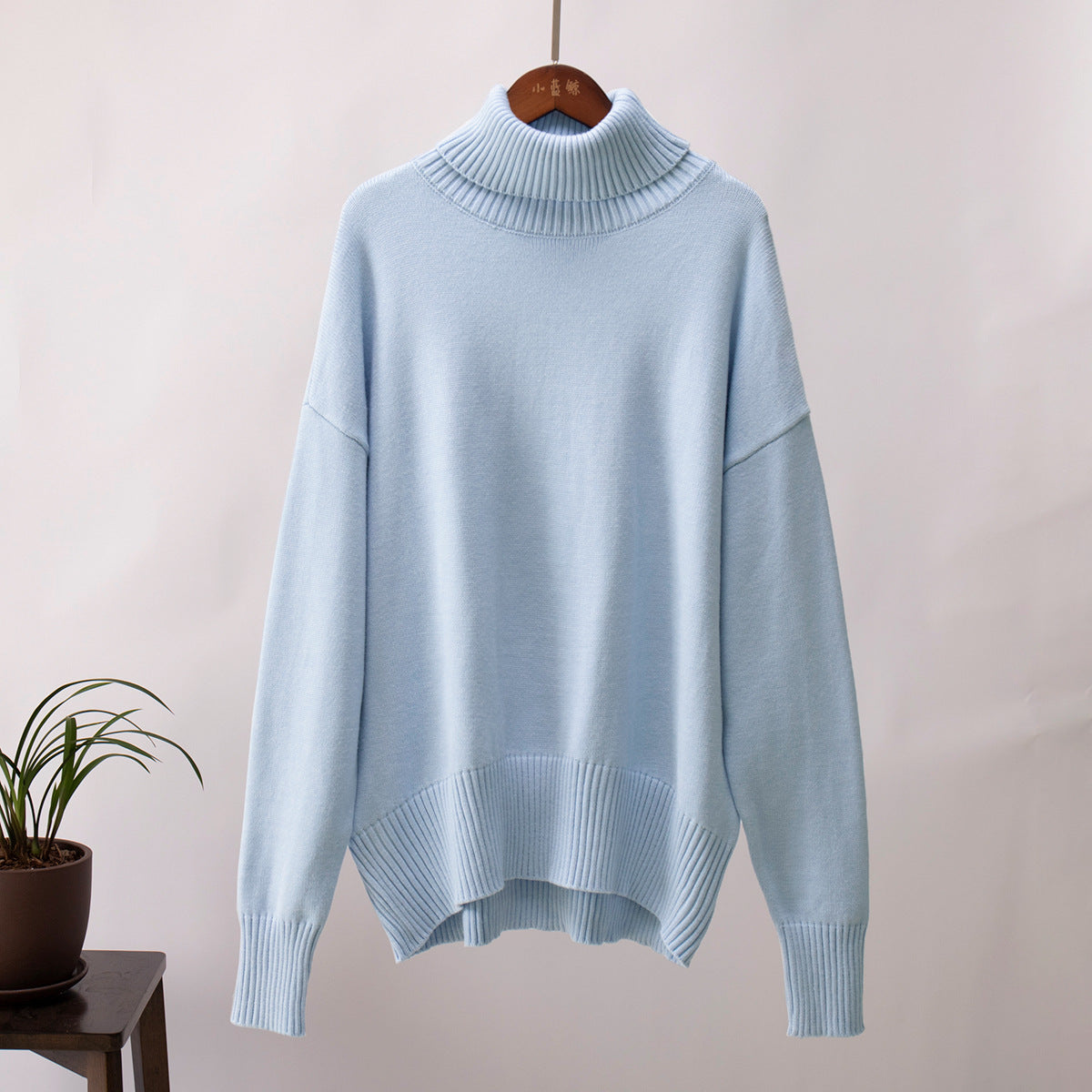 Cardydony Women's Chunky Knit Oversized Ribbed Turtleneck Sweater