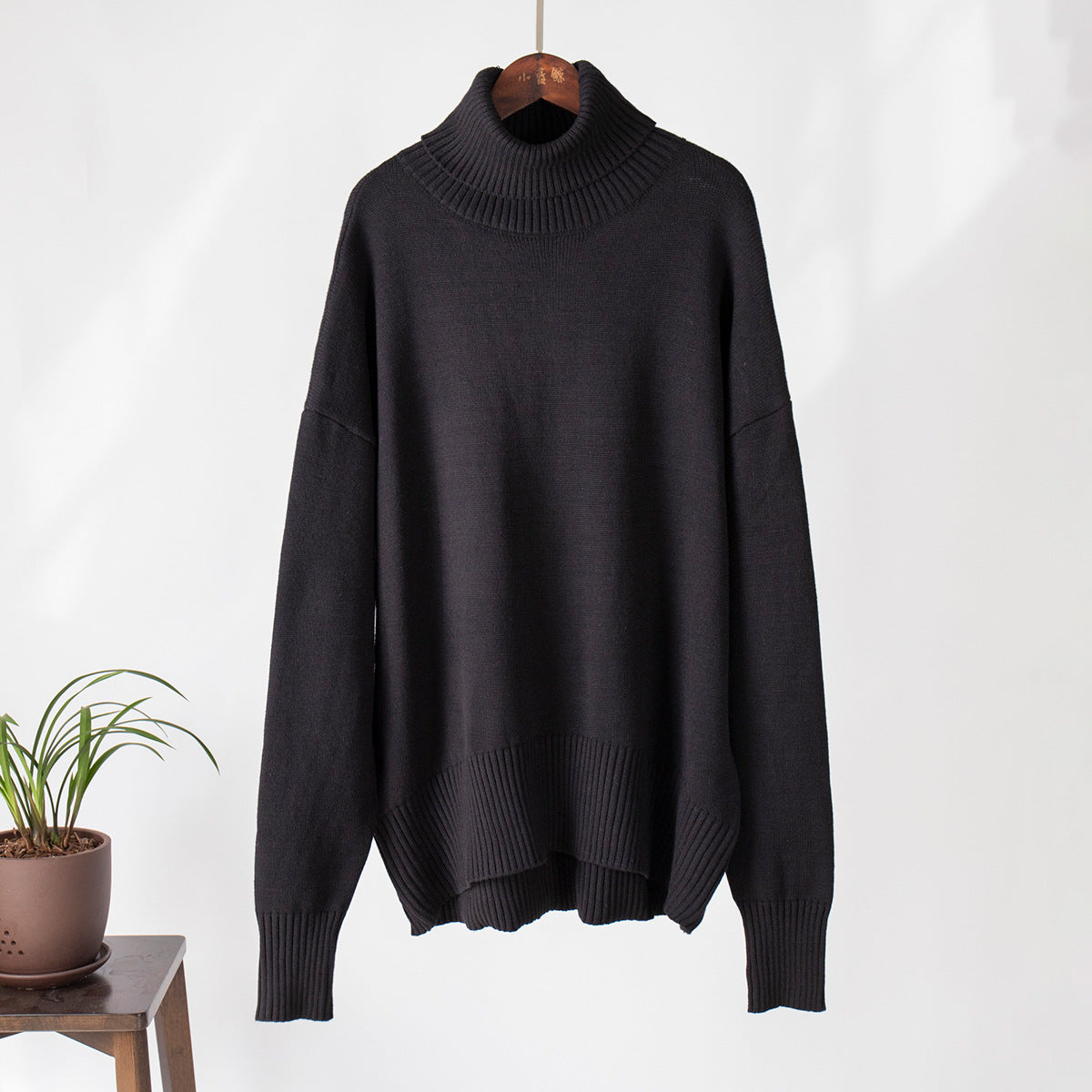 Cardydony Women's Chunky Knit Oversized Ribbed Turtleneck Sweater