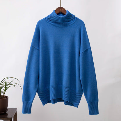 Cardydony Women's Chunky Knit Oversized Ribbed Turtleneck Sweater