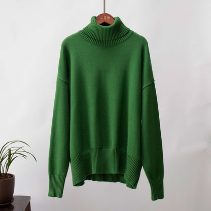 Cardydony Women's Chunky Knit Oversized Ribbed Turtleneck Sweater