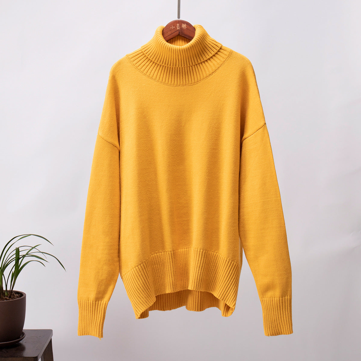 Cardydony Women's Chunky Knit Oversized Ribbed Turtleneck Sweater
