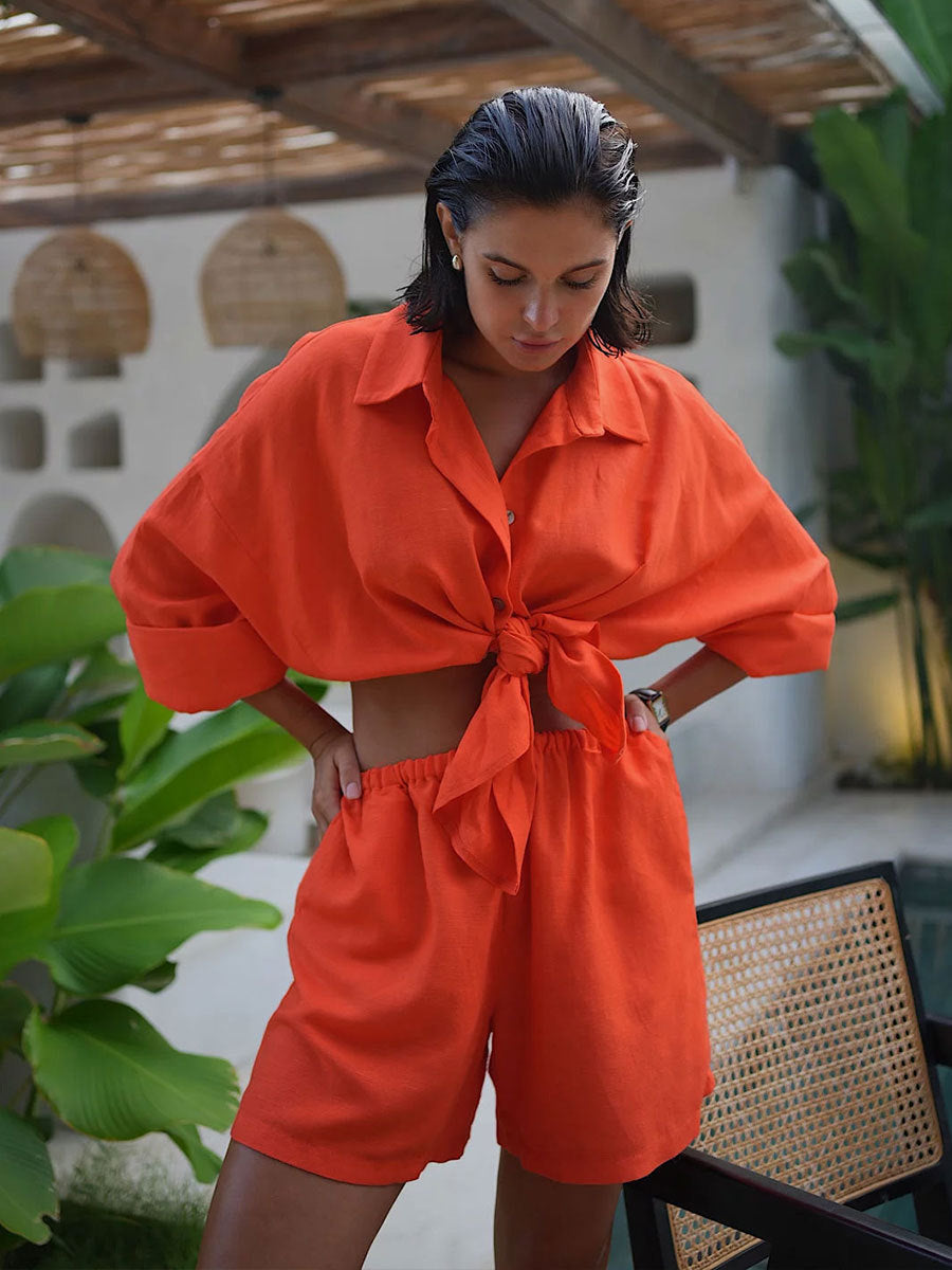 Cardydony Women's Relaxed Cotton Two-Piece Summer Set