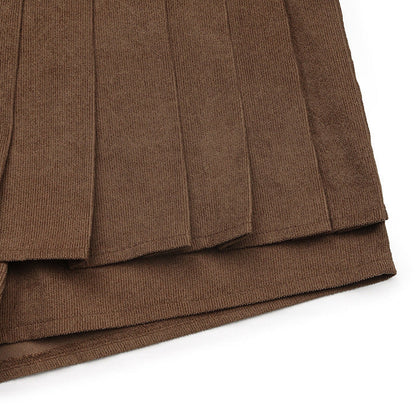 Cardydony Women's Women's Pleated Mini Skirt | High Waist A-Line Skort
