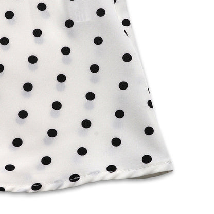 Cardydony Women's Polka Dot Halter Neck Midi Dress | Sleeveless Bow-Tie A-Line Dress