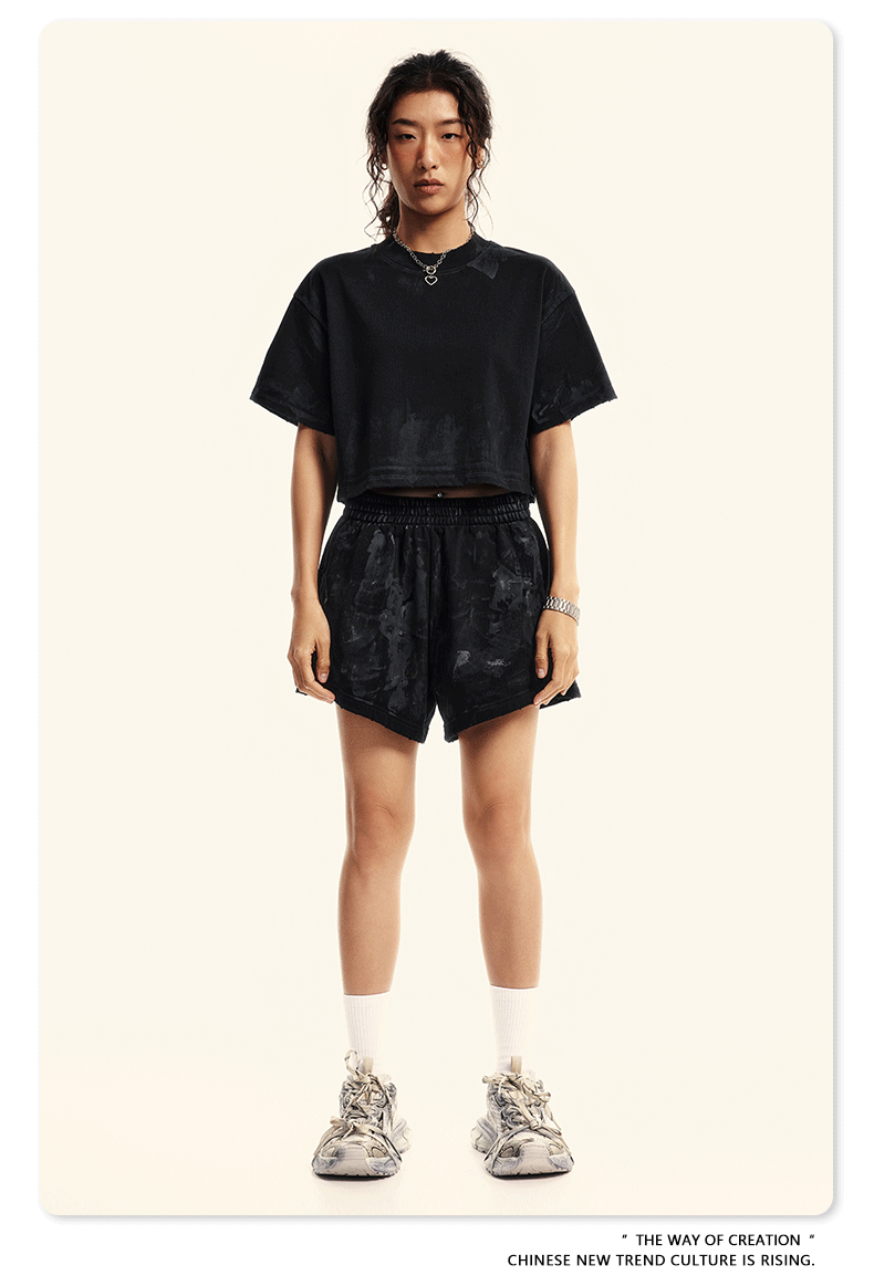Cardydony Women's Stone Wash Athleisure Shorts | Premium Street Collection