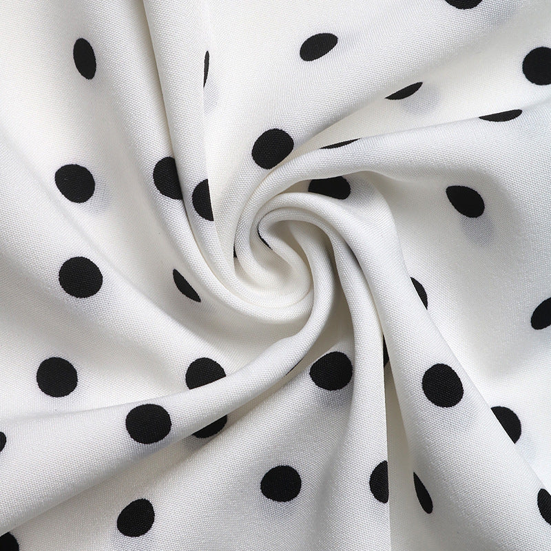 Cardydony Women's Polka Dot Halter Neck Midi Dress | Sleeveless Bow-Tie A-Line Dress