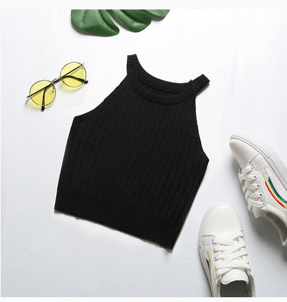 Cardydony Women's Ribbed Halter Crop Top - Summer's Hottest Essential