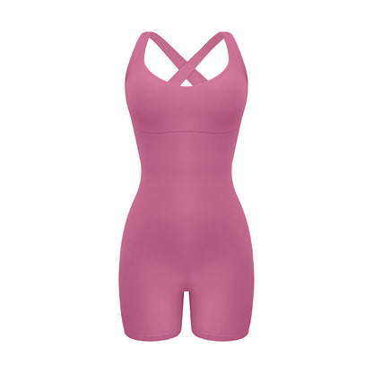 Cardydony Women's Cross-Back Active Romper - Stylish and Functional One-Piece Outfit