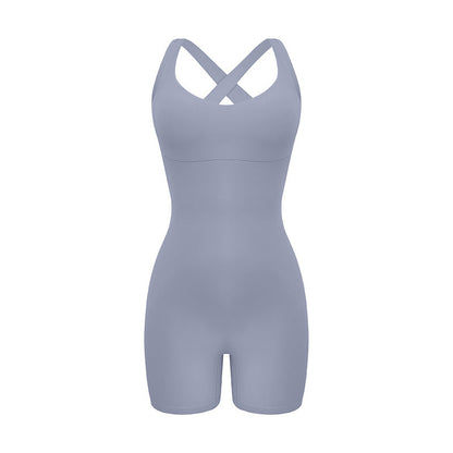 Cardydony Women's Cross-Back Active Romper - Stylish and Functional One-Piece Outfit