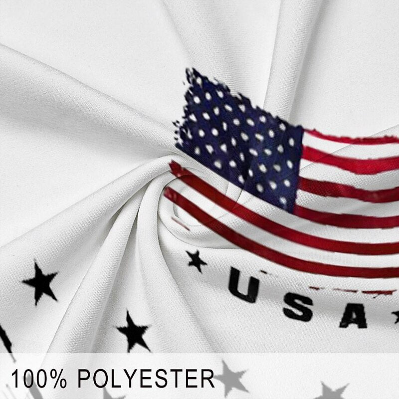 Cardydony Men's Retro American Flag Veterans Print Zipper Up Polo Shirt