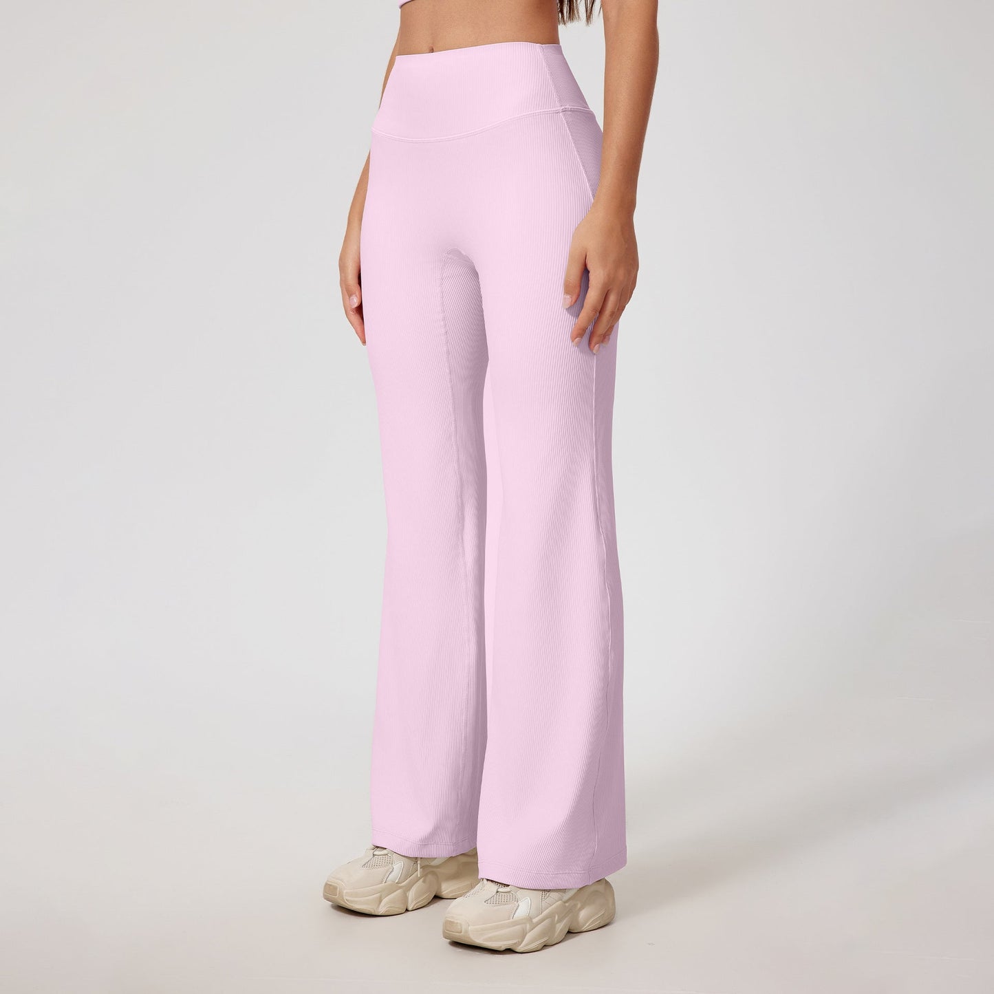 Cardydony Women's Wide-Leg Ribbed Yoga Pants - Effortless Comfort & Style