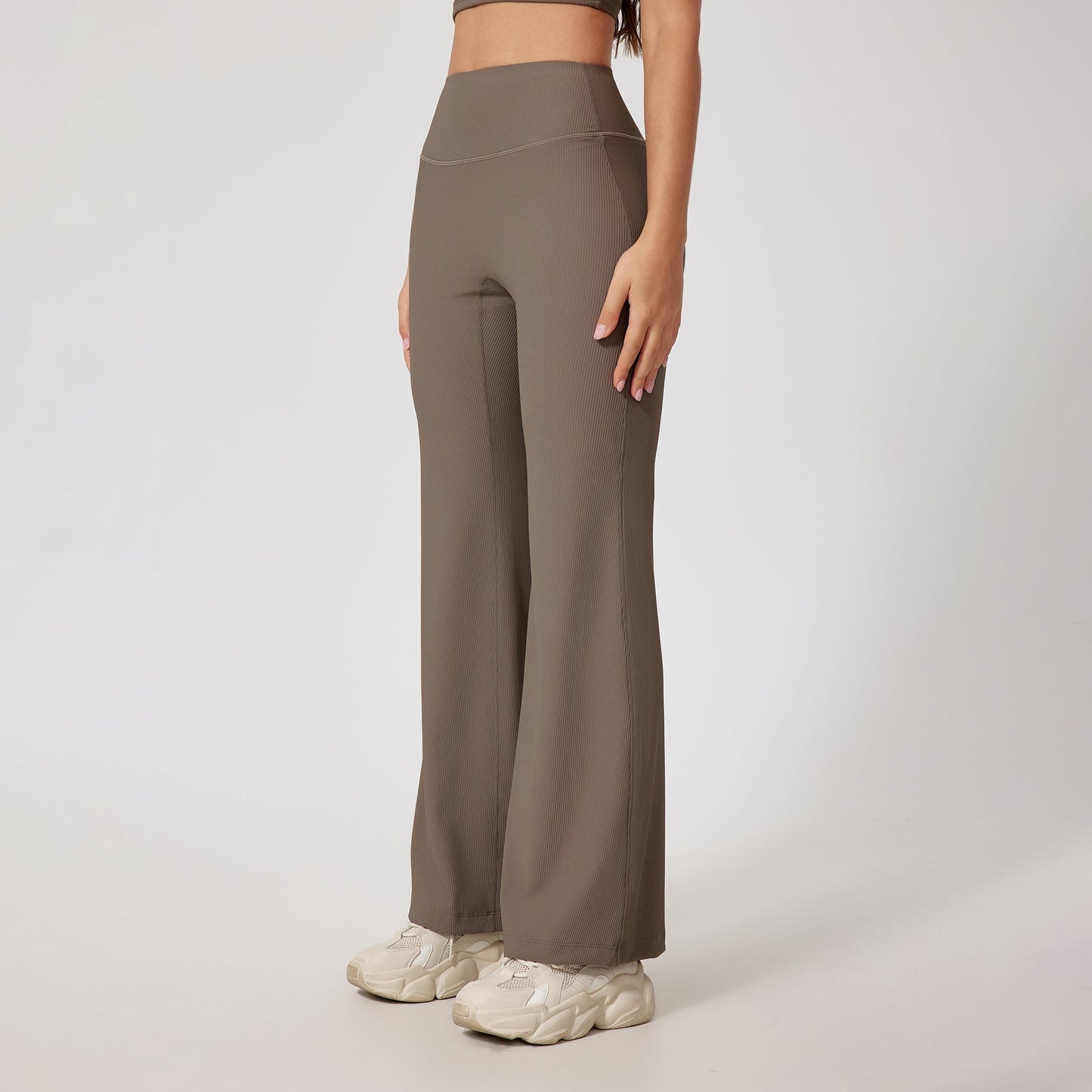Cardydony Women's Wide-Leg Ribbed Yoga Pants - Effortless Comfort & Style