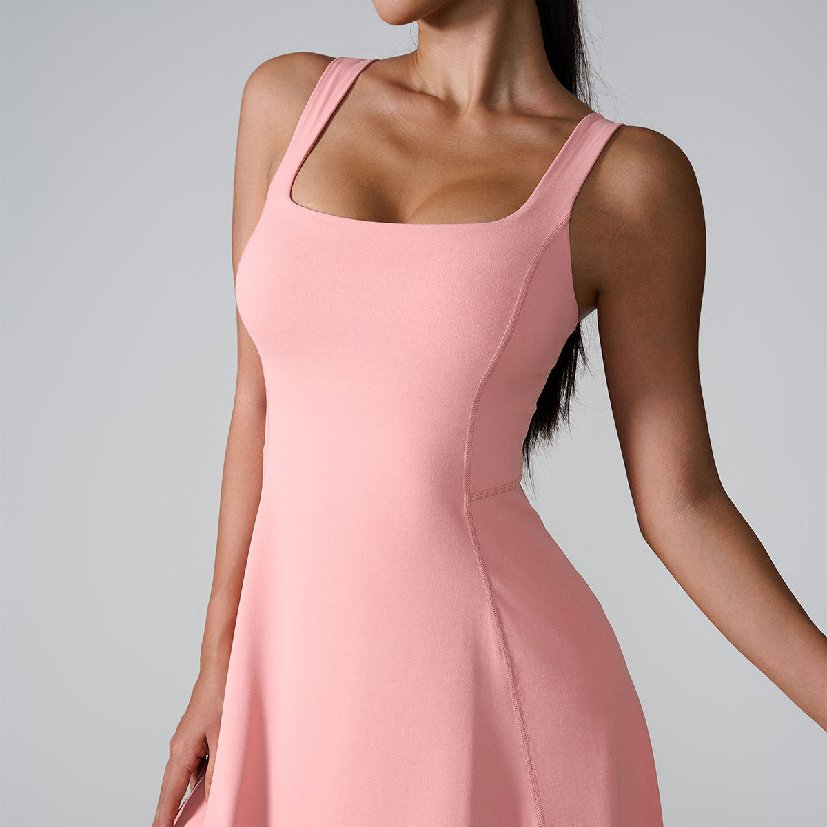 Cardydony Women's Square-Neck A-Line Tank Dress