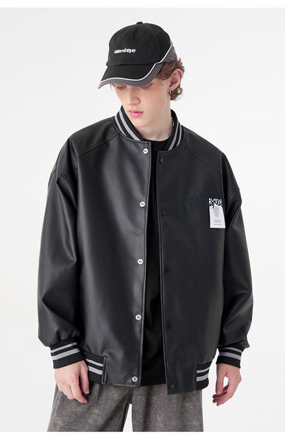 Cardydony Minimalist Varsity Letterman Bomber Jacket