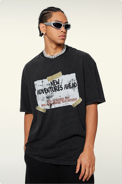 Cardydony Women's Wanderlust Print Tee | Vintage Print Streetwear