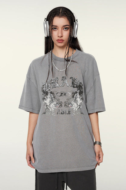 Cardydony Women's Brave Able Graphic Tee | Vintage Print Streetwear