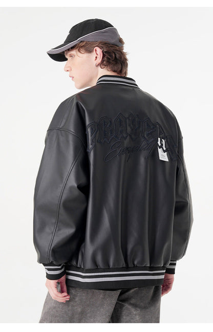 Cardydony Minimalist Varsity Letterman Bomber Jacket