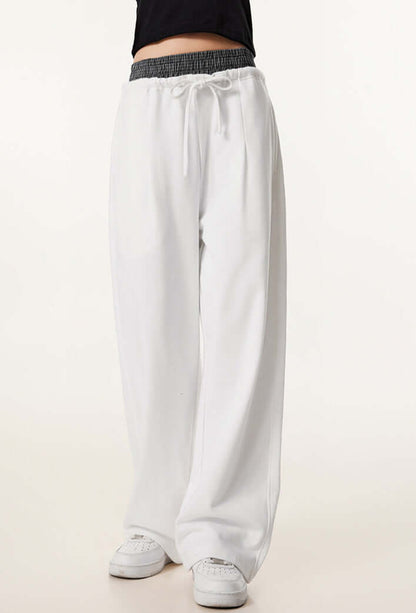 Cardydony Women's Oversized Double Waist Cotton Blend Pants | Comfort & Style