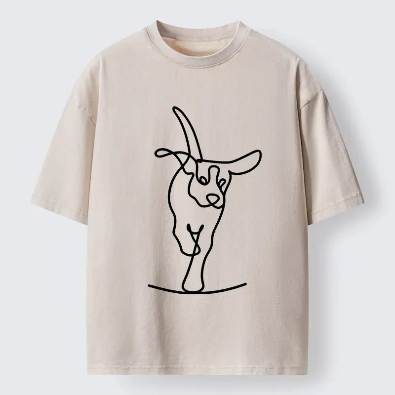 Cardydony Minimalist Dog Washed T-shirt