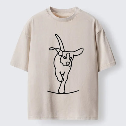 Cardydony Minimalist Dog Washed T-shirt