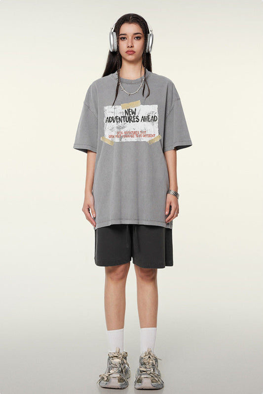 Cardydony Women's Wanderlust Print Tee | Vintage Print Streetwear