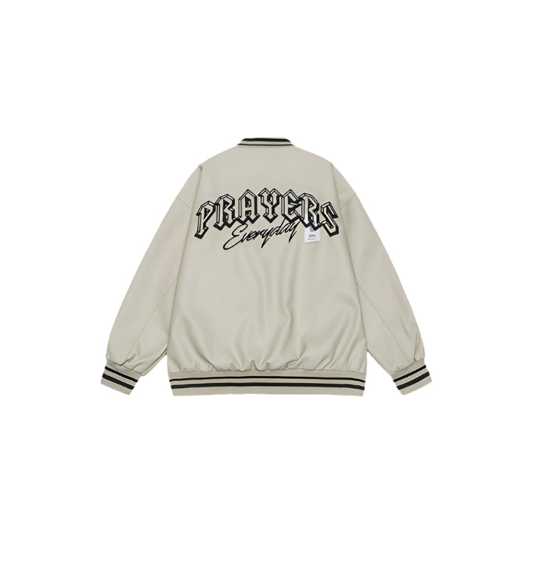 Cardydony Minimalist Varsity Letterman Bomber Jacket