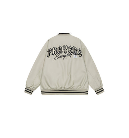 Cardydony Minimalist Varsity Letterman Bomber Jacket