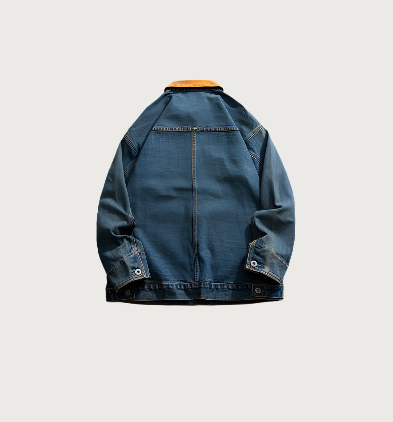 Cardydony Workwear Utility Contrast Collar Jacket