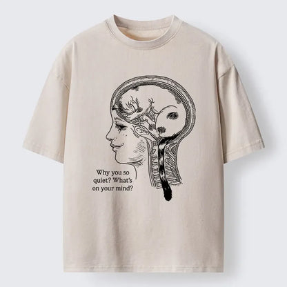 Cardydony Brain Full Of Cats Washed T-shirt
