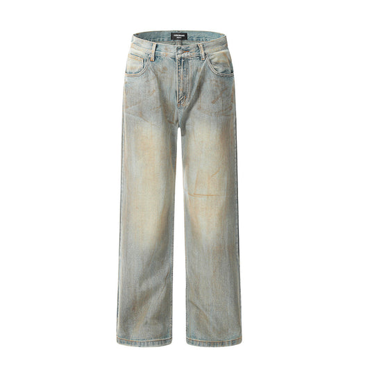 Cardydony Women's Vintage High-Waisted Straight-Leg Cotton Jeans