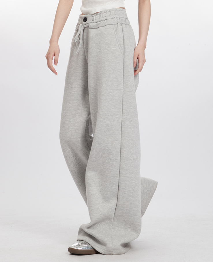 Cardydony Women's Women's Long Street Style Wide-Leg Sweatpants