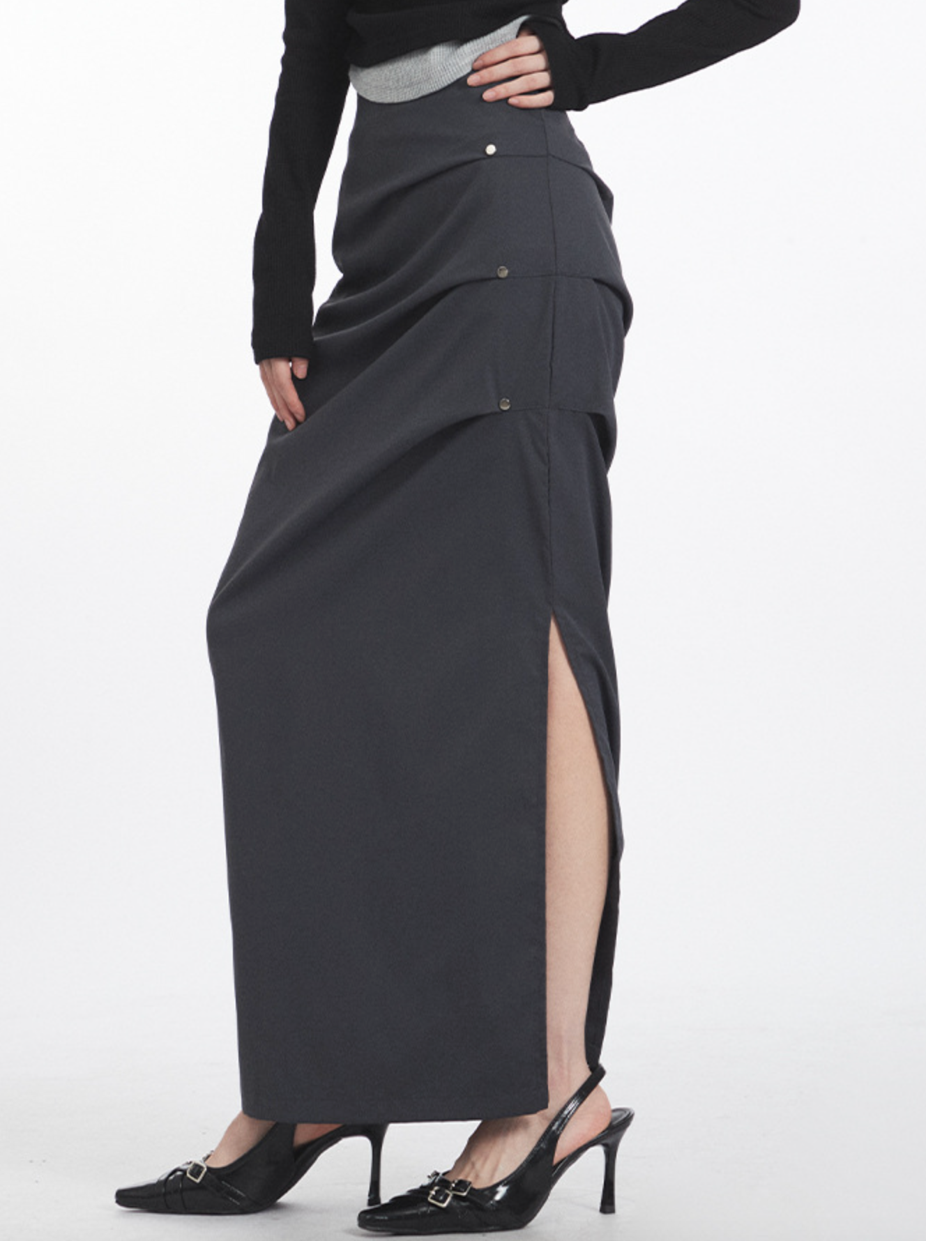 Cardydony Women's Chic High-Slit Midi Pencil Skirt for Effortless Elegance