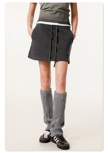Cardydony Women's High-Waist Cotton Mini Skirt | Vintage Wash Collection