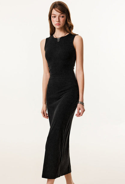 Cardydony Women's Bodycon Maxi Dress | Sleeveless Cotton Blend