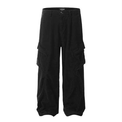 Cardydony Women's High-Waisted Cotton Cargo Pants with Drawstring Waist