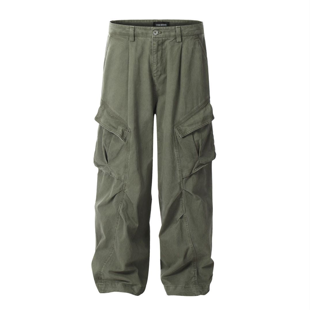 Cardydony Women's High-Waisted Cotton Cargo Pants with Drawstring Waist