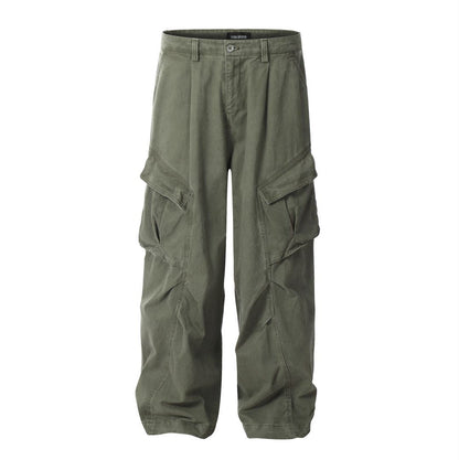 Cardydony Women's High-Waisted Cotton Cargo Pants with Drawstring Waist