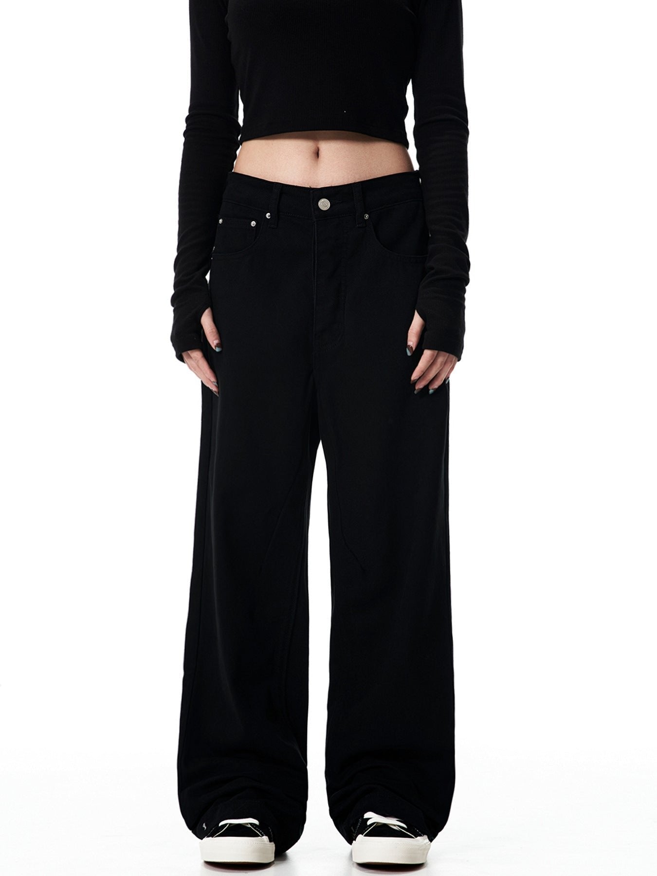 Cardydony Women's Vintage-Inspired High-Waisted Straight-Leg Pants